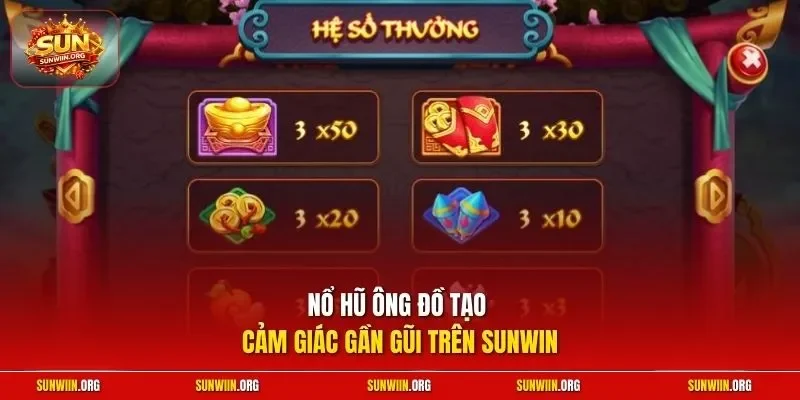 Nổ hũ ông đồ tạo cảm giác gần gũi trên Sunwin